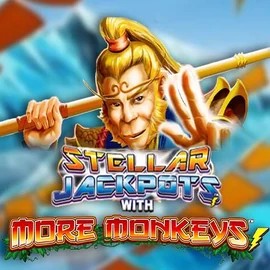 Stellar Jackpots with More Monkeys online game logo by Lightning Box Game on sspinit.com