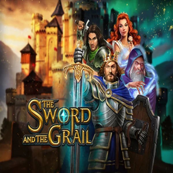 The Sword and the Grail slot logo by at Spinit Casino